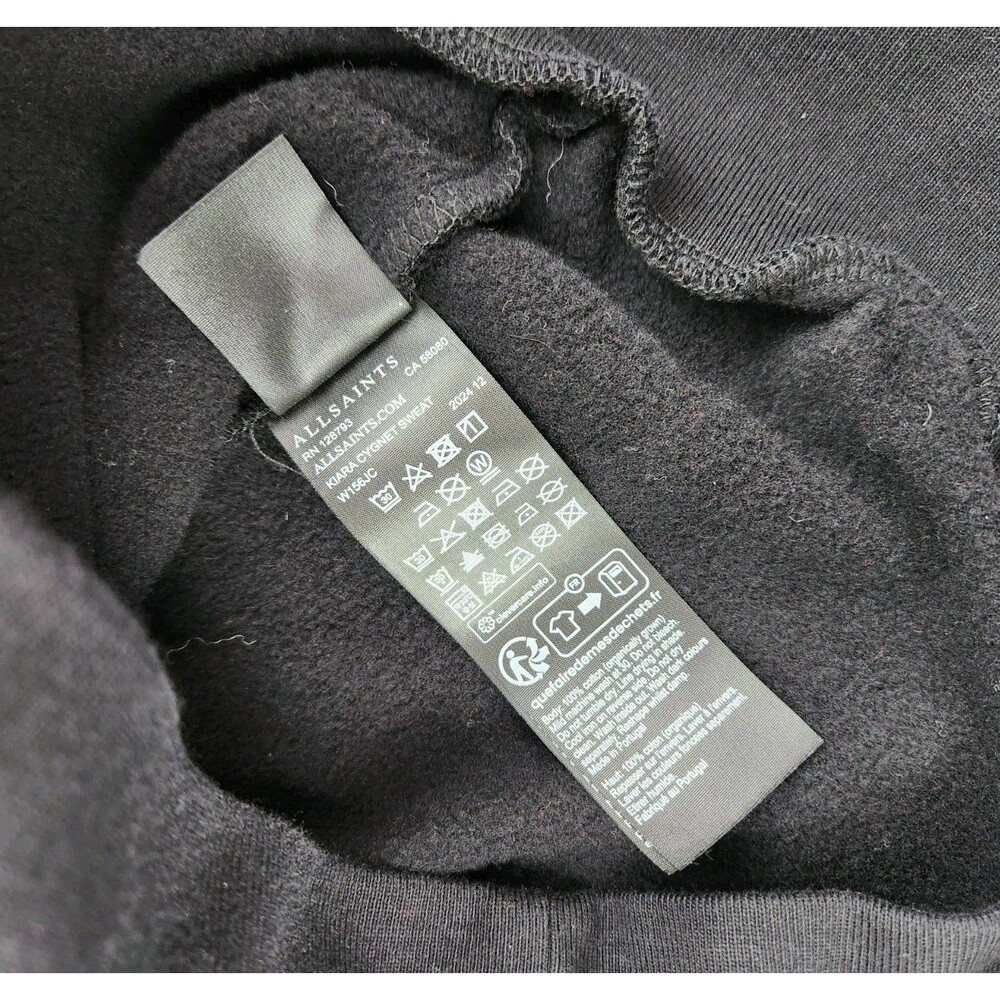 AllSaints Kiara Cygnet Jaguar Graphic Cutout Sweatshirt Women’s Small - Picture 8 of 8